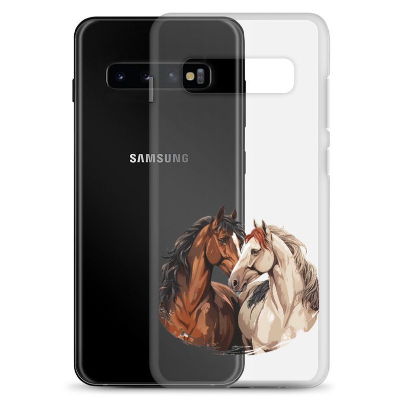 Clear Case for Samsung, Horses nose-to-nose, jbgjpy