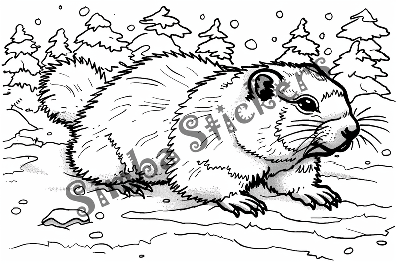 Colouring pages, bundle of groundhogs, 25 images