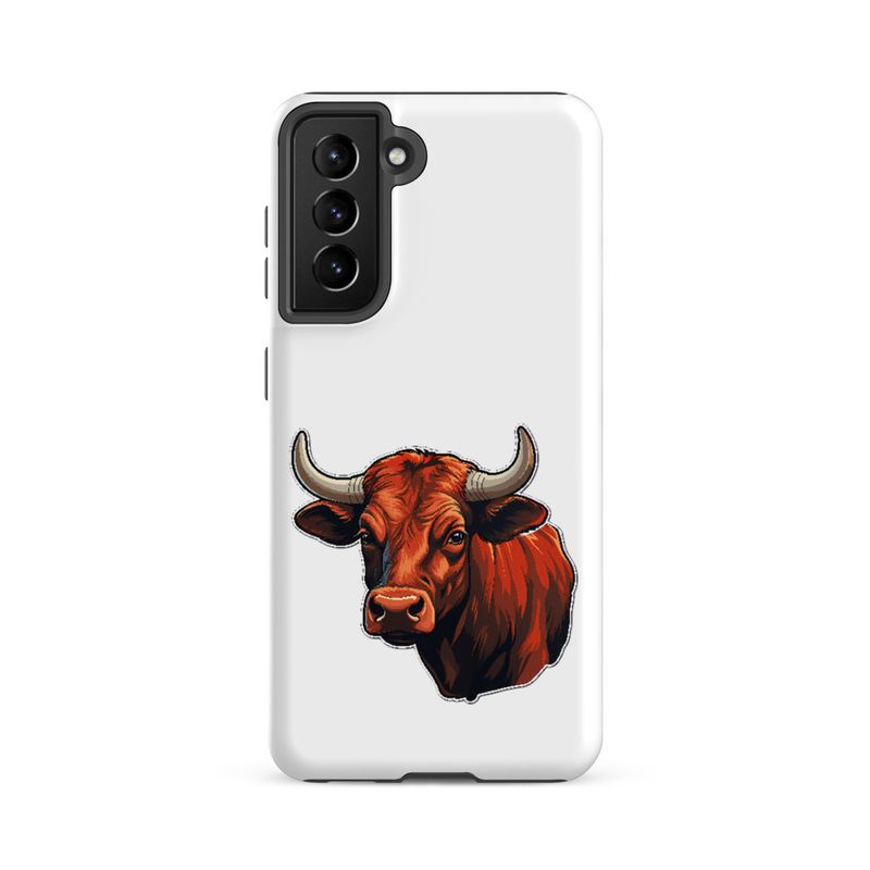 Tough Case for Samsung, Bull face, partial side view, bpor80
