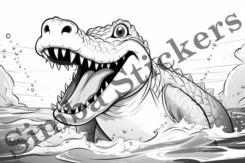 Colouring pages, Bundle of crocodiles, 25 images