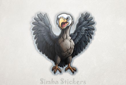 Vulture spreading wings excitedly, uk0cbu