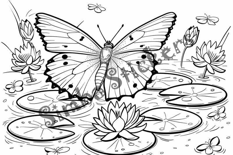 Colouring pages, bundle of butterflies, 50 images 2