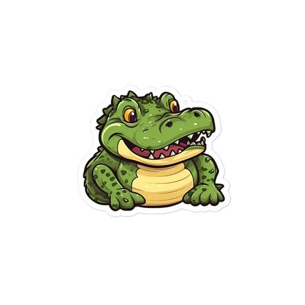 Sticker 4x4, Crocodile surprised 