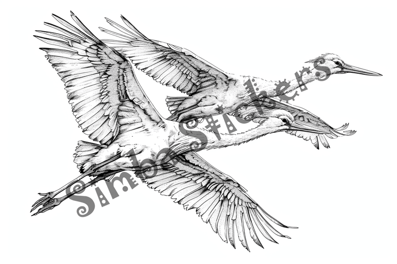 Colouring pages, bundle of marabou storks, 25 images