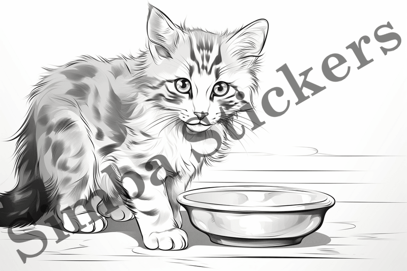 Colouring pages, Bundle of cats, 25 images