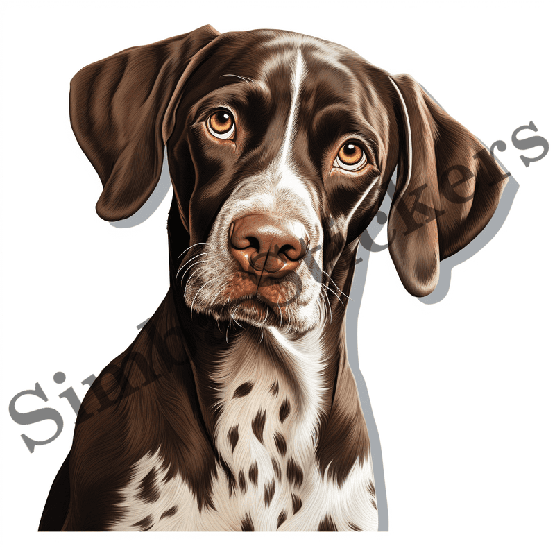 German Shorthaired Pointer dogs looking sorry, image set, 10 images
