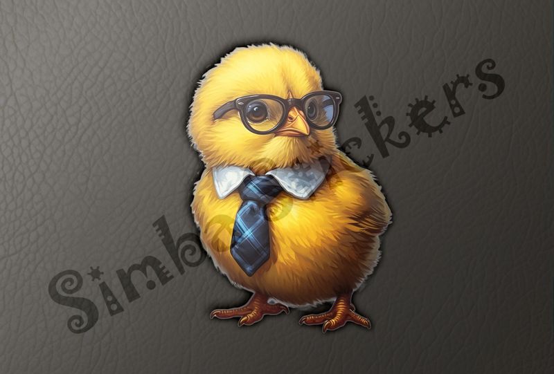Chick in glasses and nectie looking serious