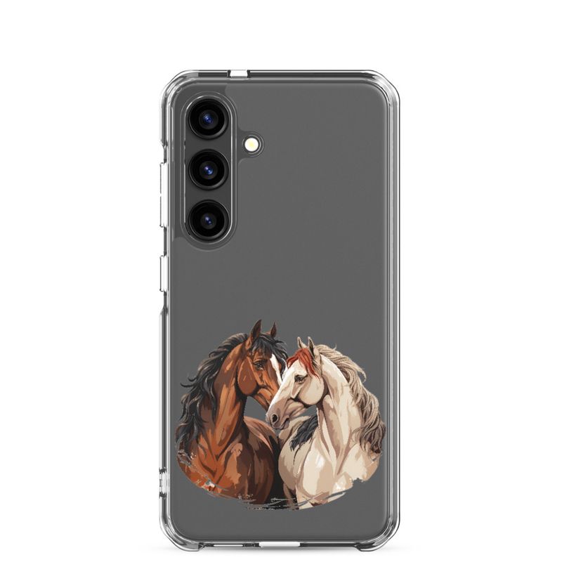 Clear Case for Samsung, Horses nose-to-nose, jbgjpy