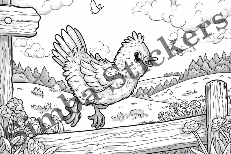 Colouring pages, Bundle of chicken, 25 images