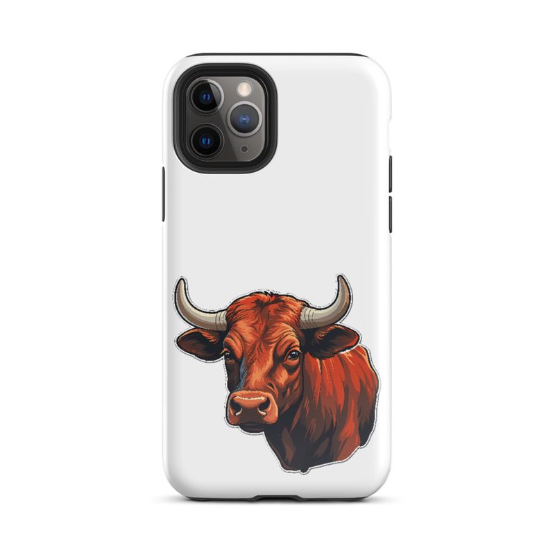 Tough Case for iPhone, Bull face, partial side view, bpor80