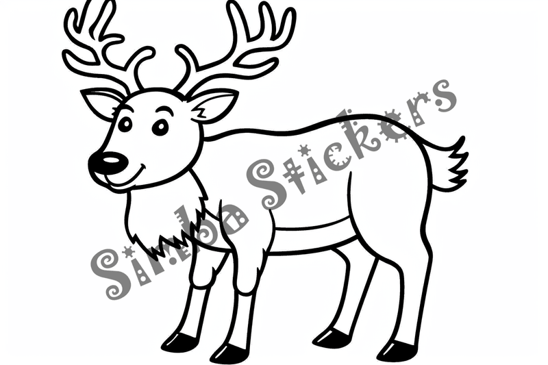 Colouring pages, bundle of singular elk calves or with calves, 10 images
