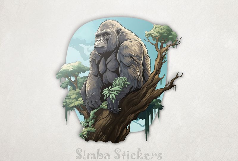 Gorilla in a tree, t6obu9