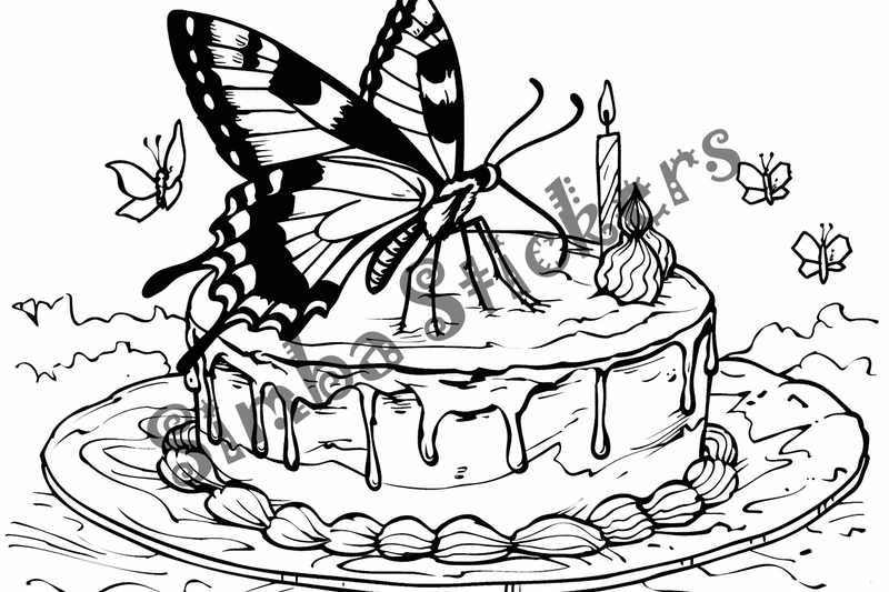 Colouring pages, bundle of butterflies, 50 images 2