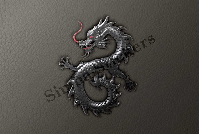 Black Chinese dragon