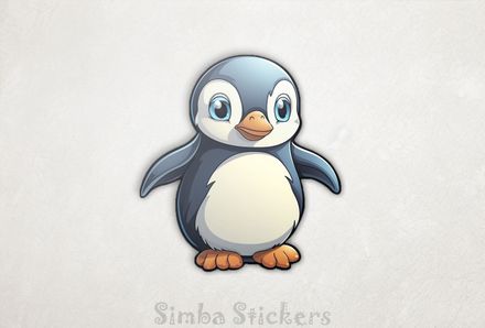 Baby penguin with wings spread out, fqsehz