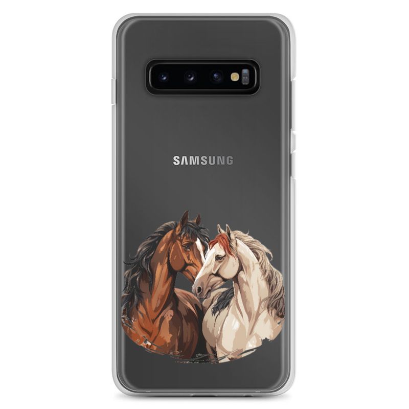 Clear Case for Samsung, Horses nose-to-nose, jbgjpy