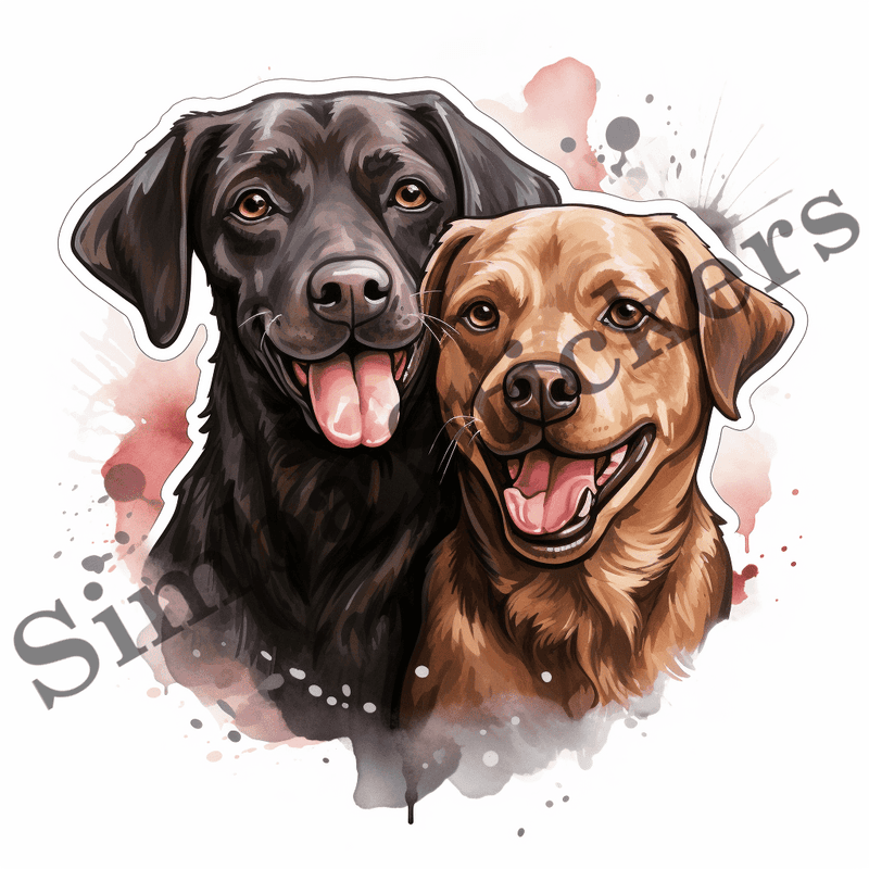 Labrador Retriever dogs in love, image set, 10 images
