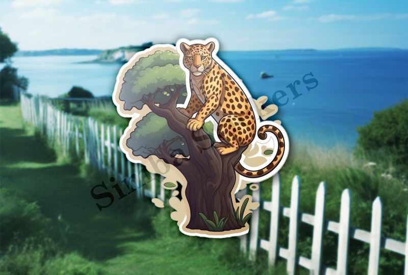 Leopard  sitting in a tree
