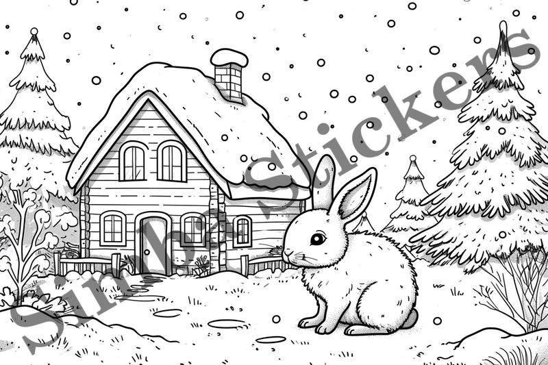 Colouring pages, Bundle of hares, 25 images
