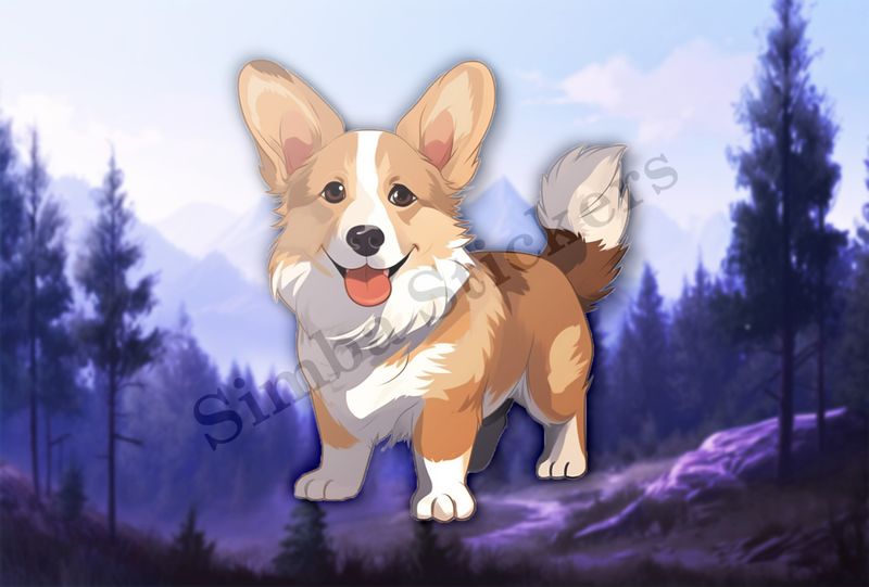 Corgie dog excited