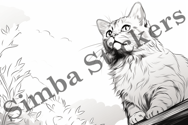 Colouring pages, Bundle of cats, 25 images