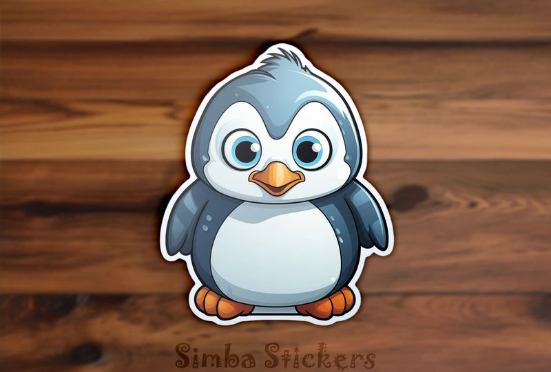Cute baby penguin happy, ihfjha
