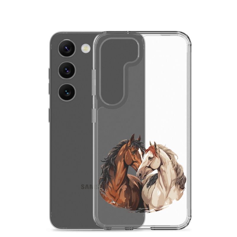 Clear Case for Samsung, Horses nose-to-nose, jbgjpy
