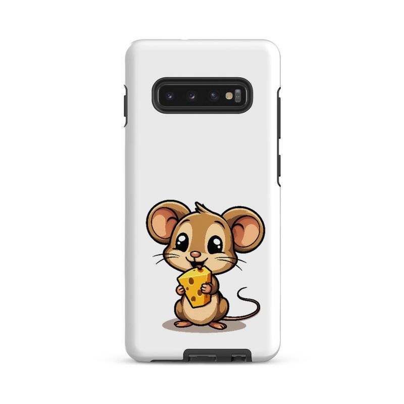 Tough Case for Samsung, Small Mouse happily licking large chunk of cheese, pqapy6