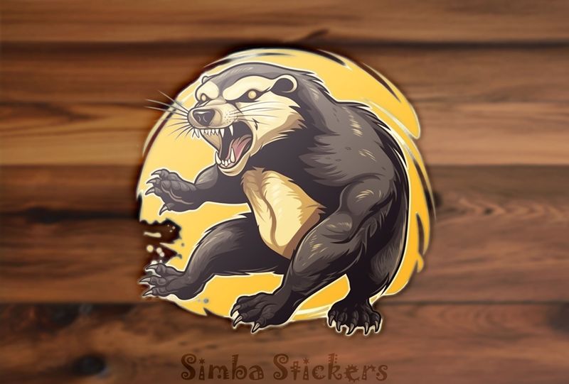 Honey Badger showing off angry moves , idsnx7