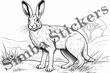 Colouring pages, Bundle of hares, 10 images