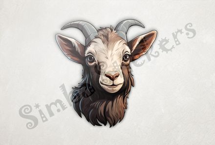 Brown kid goat face