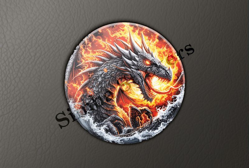 Black dragon, rising out of the water