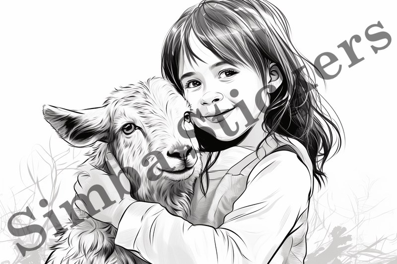 Colouring pages, Bundle of goats, 25 images