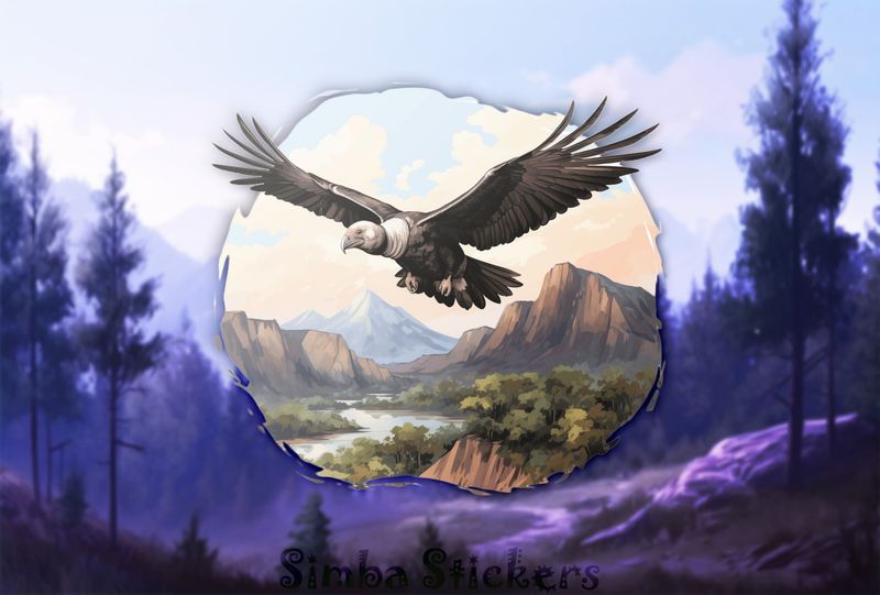 Vulture soaring with outspread wings, tobjz9