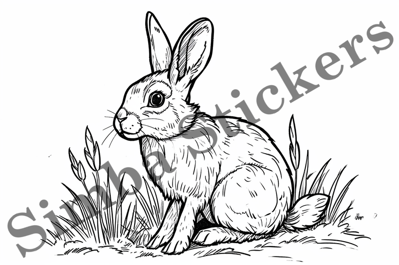 Colouring pages, Bundle of hares, 25 images