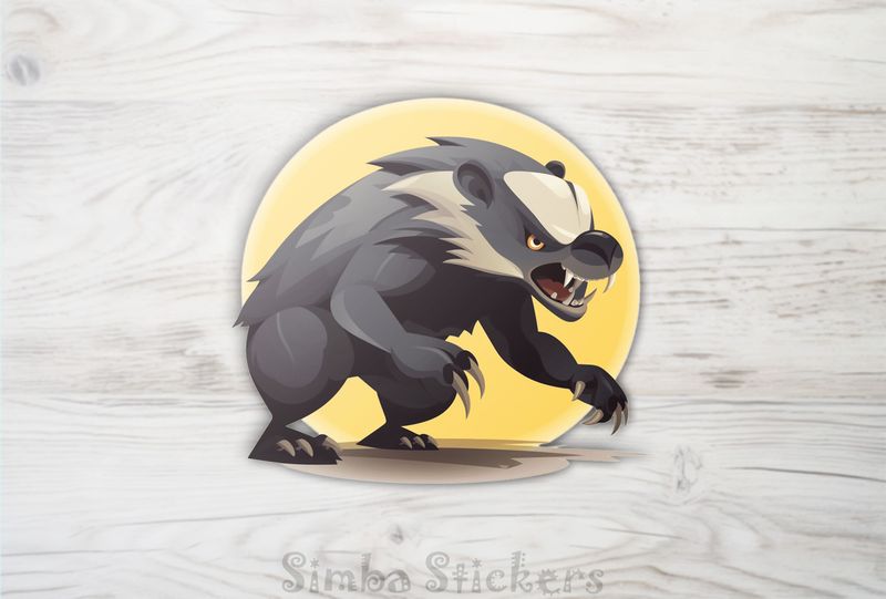 Honey Badger gnarling angrily, ovnhjp