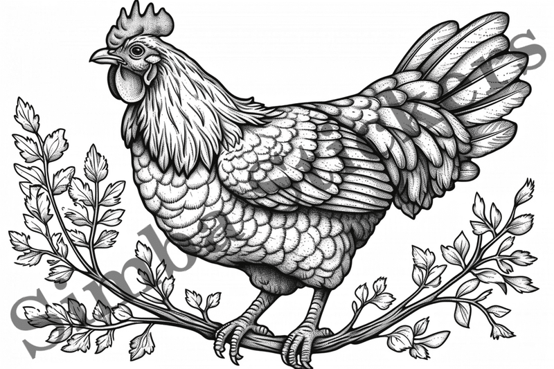 Colouring pages, Bundle of chicken, 25 images