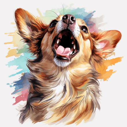 Chihuahua dogs, watercolour, image set, 10 images