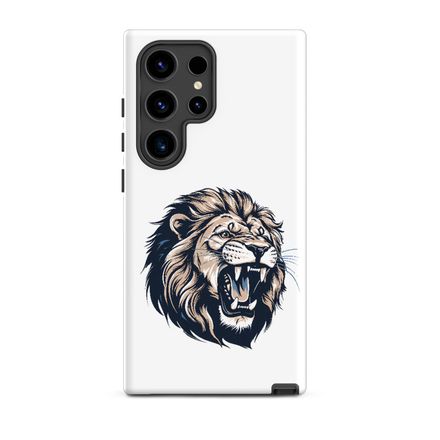 Tough Case for Samsung, Majestic lion roaring, face, outline art, 2syvr3