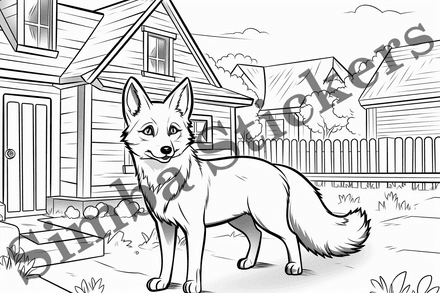 Colouring pages, Bundle of foxes, 25 images