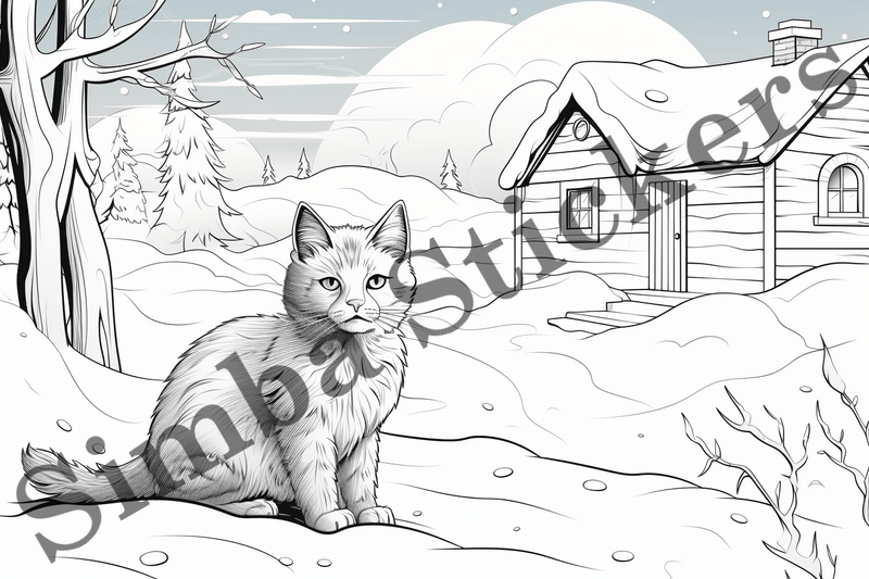 Colouring pages, Bundle of cats, 25 images