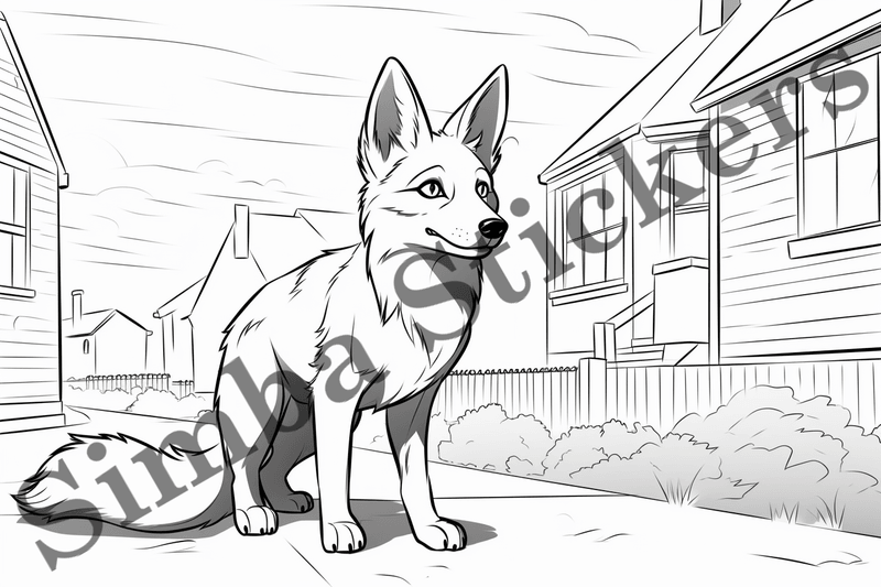Colouring pages, Bundle of foxes, 25 images