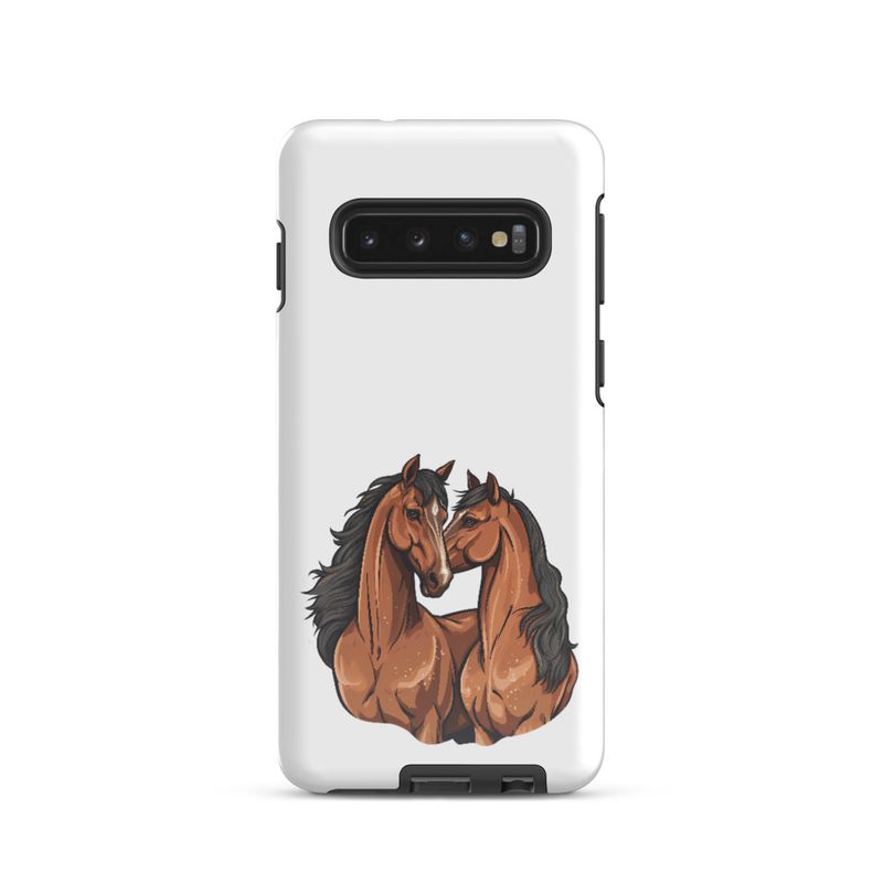 Tough Case for Samsung, Two brown horses snuggling, tdwcyd