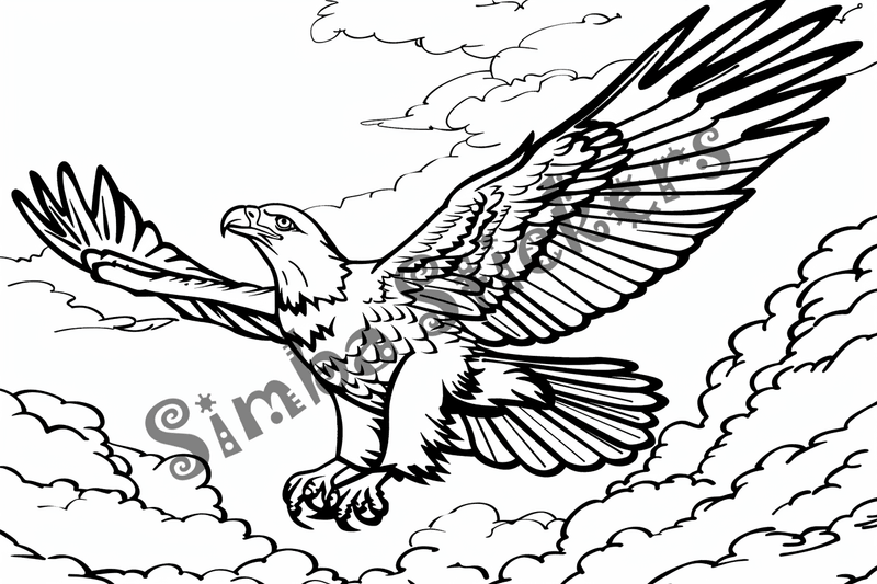 Colouring pages, bundle of eagles 2, 25 images