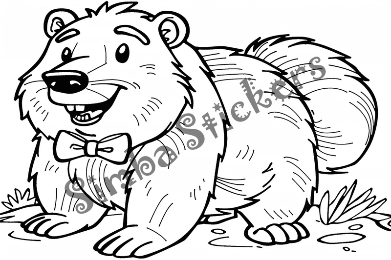 Colouring pages, bundle of groundhogs, 50 images 2