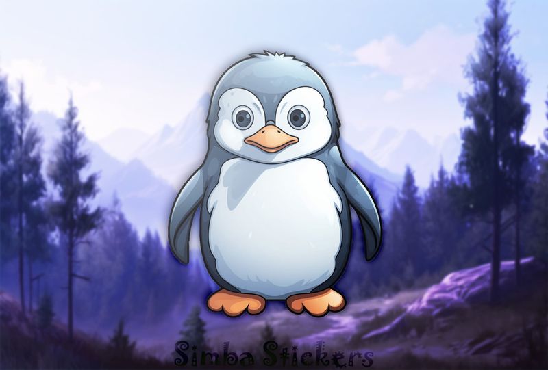 Penguin looking cute while standing, kzgyrl