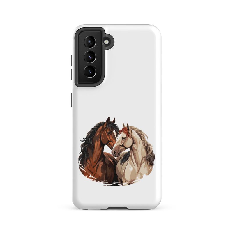 Tough Case for Samsung, Horses nose-to-nose, jbgjpy