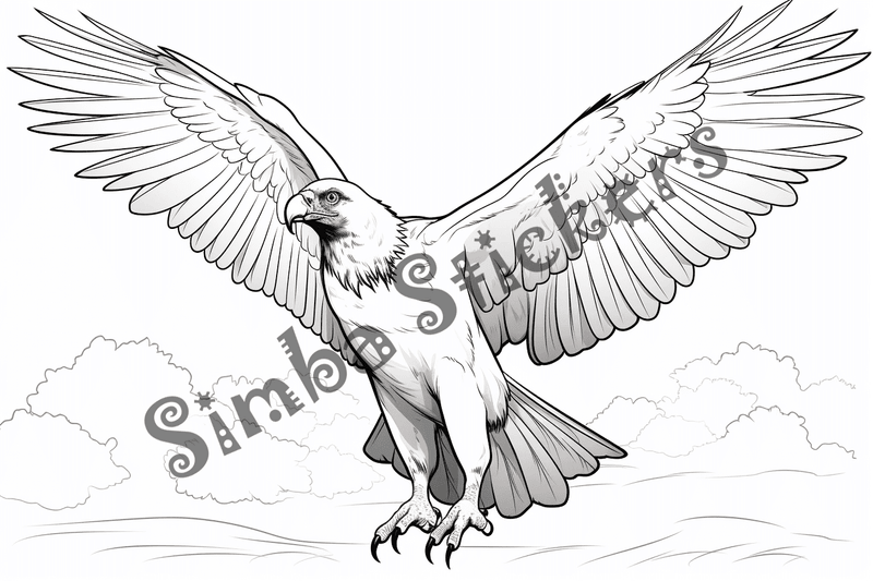 Colouring pages, bundle of vultures 2, 25 images, nffnc2