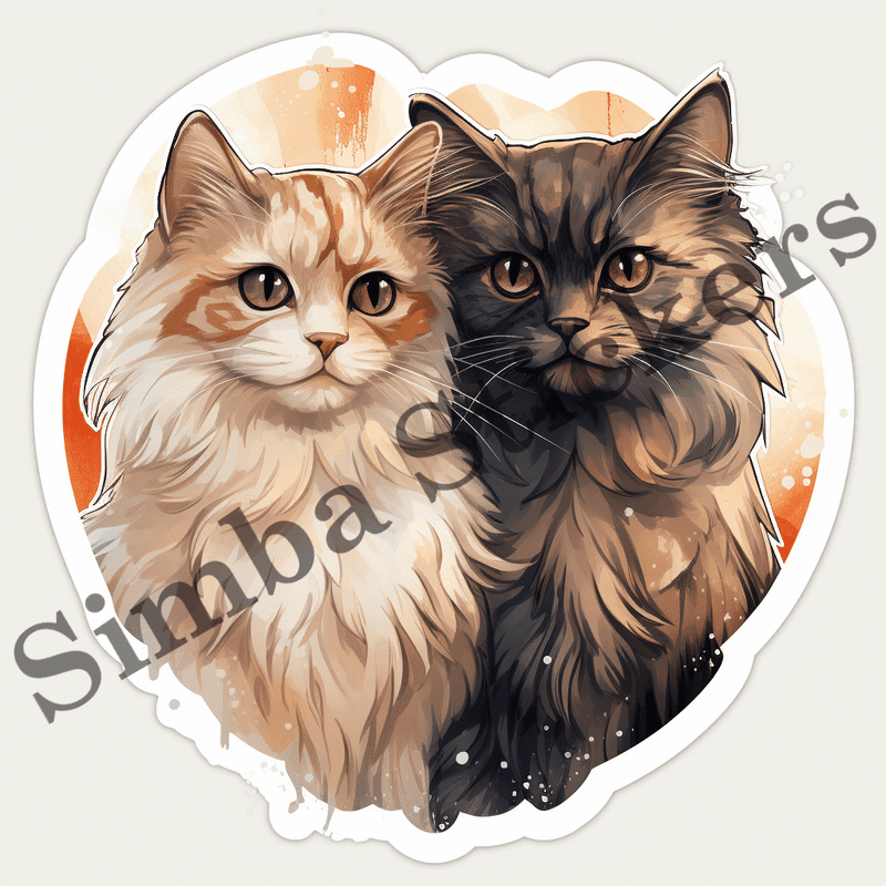 Himalayan cats in love, image set, 10 images