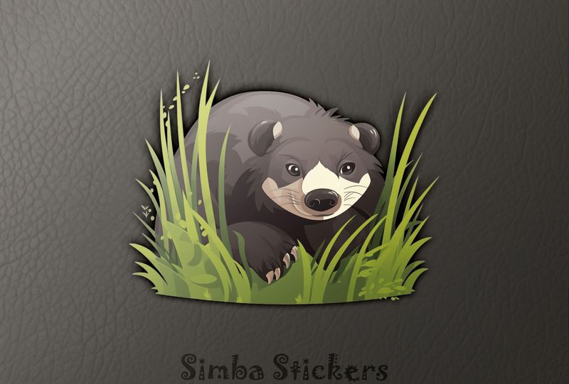 Honey Badger in the grass, 3tpczp